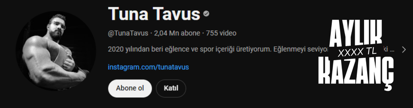 tuna tavus aylık kazancı