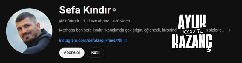 sefa kındır aylık kazancı