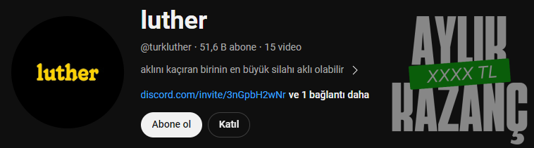 luther aylık kazancı